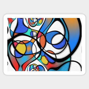 Abstract of many shapes Sticker